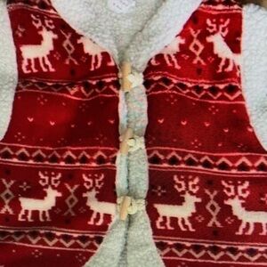 Cozy Red Reindeer Kids Jacket